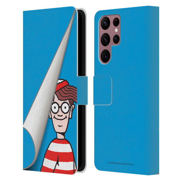 Where's Wally? Graphics Peek Leather Book Wallet Case Cover For Samsung Galaxy S22 Ultra 5G