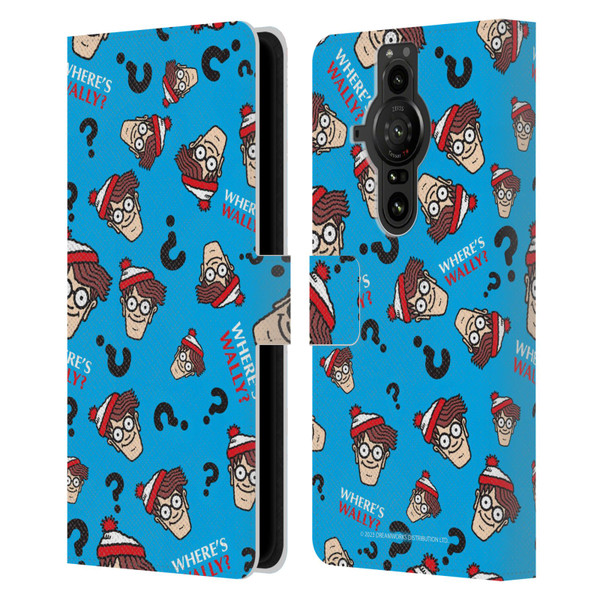 Where's Wally? Graphics Head Pattern Leather Book Wallet Case Cover For Sony Xperia Pro-I