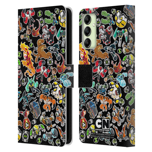 Ben 10: Animated Series Graphics Alien Pattern Leather Book Wallet Case Cover For Samsung Galaxy A14 5G