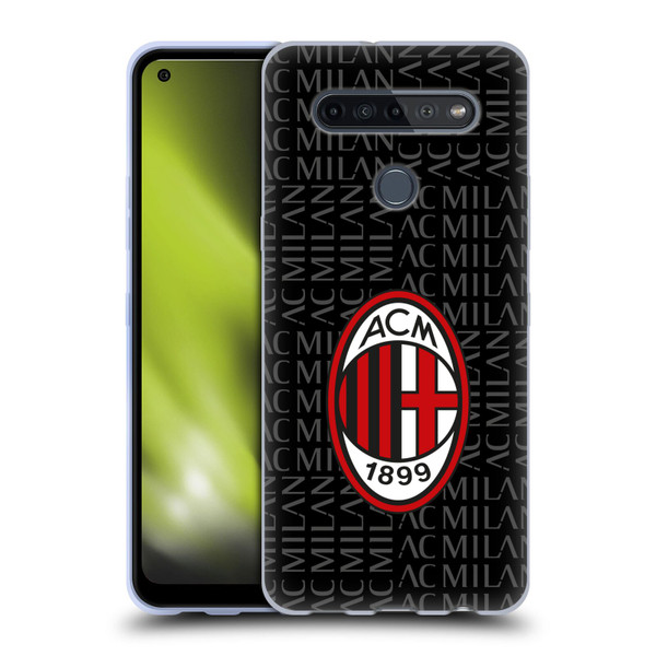 AC Milan Crest Patterns Red And Grey Soft Gel Case for LG K51S