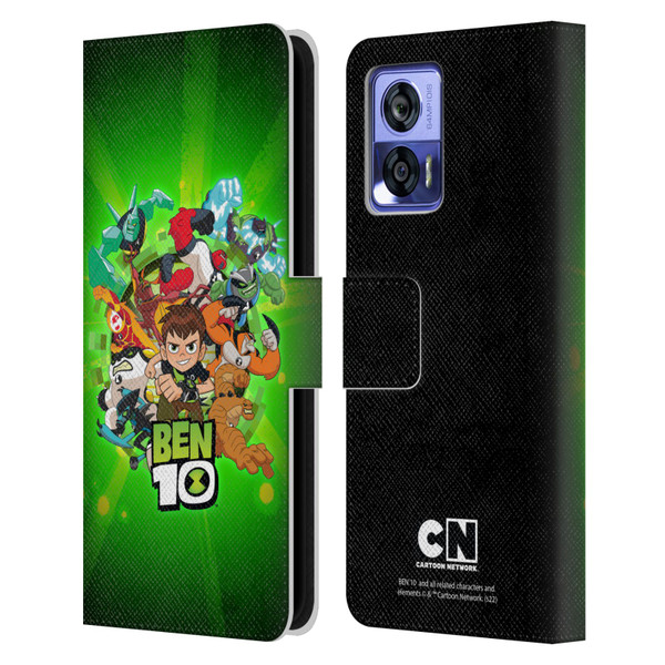 Ben 10: Animated Series Graphics Character Art Leather Book Wallet Case Cover For Motorola Edge 30 Neo 5G