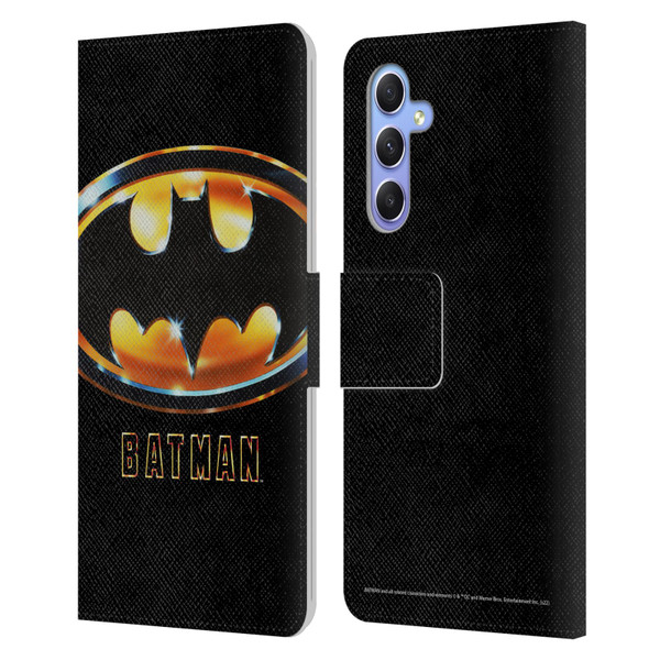Batman (1989) Key Art Poster Leather Book Wallet Case Cover For Samsung Galaxy A34 5G