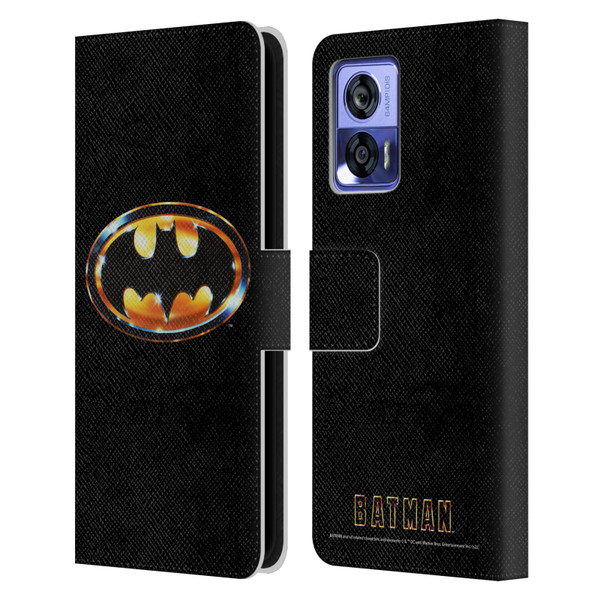 Batman (1989) Key Art Logo Leather Book Wallet Case Cover For Motorola Edge 30 Neo 5G