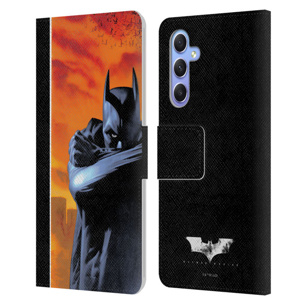 Batman Begins Graphics Character Leather Book Wallet Case Cover For Samsung Galaxy A34 5G