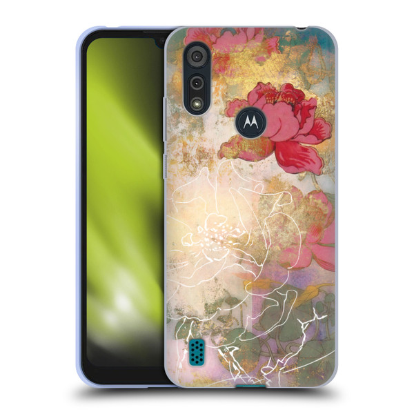 Aimee Stewart Smokey Floral Midsummer Soft Gel Case for Motorola Moto E6s (2020)