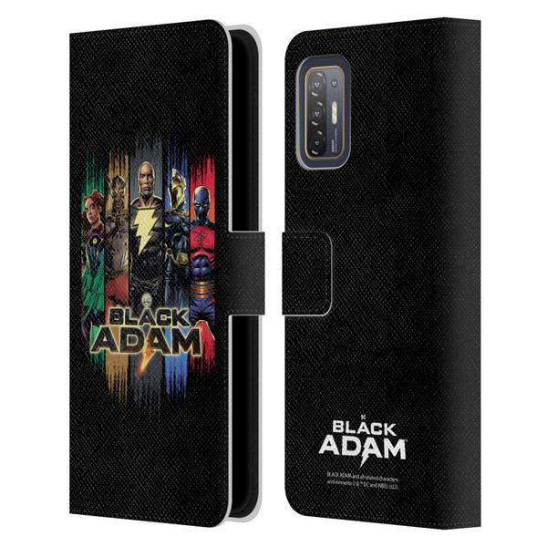 Black Adam Graphics Group Leather Book Wallet Case Cover For HTC Desire 21 Pro 5G
