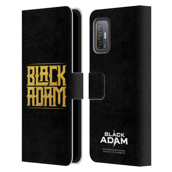 Black Adam Graphics Logotype Leather Book Wallet Case Cover For HTC Desire 21 Pro 5G
