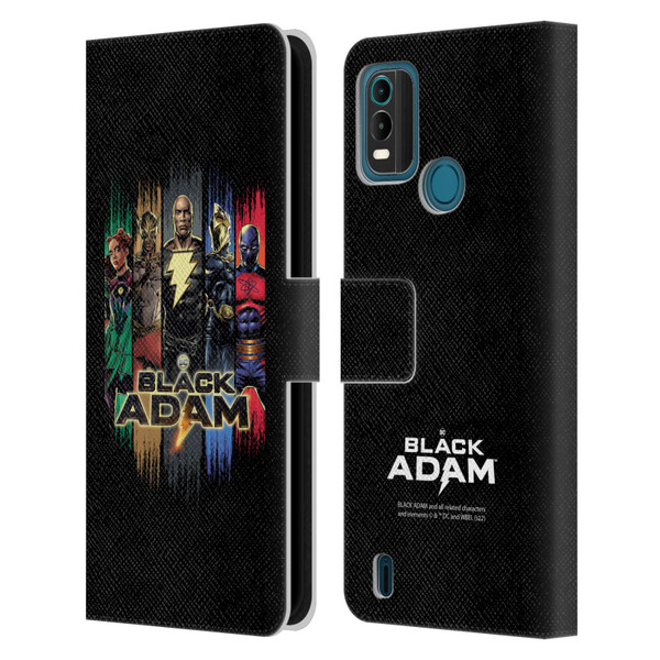 Black Adam Graphics Group Leather Book Wallet Case Cover For Nokia G11 Plus