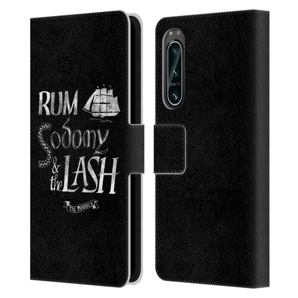 The Pogues Graphics Rum Sodony & The Lash Leather Book Wallet Case Cover For Sony Xperia 5 IV