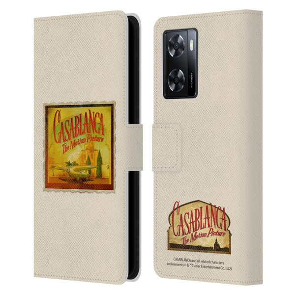 Casablanca Graphics Poster Leather Book Wallet Case Cover For OPPO A57s