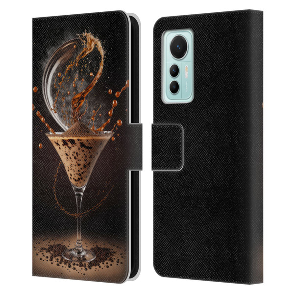 Spacescapes Cocktails Contemporary, Espresso Martini Leather Book Wallet Case Cover For Xiaomi 12 Lite