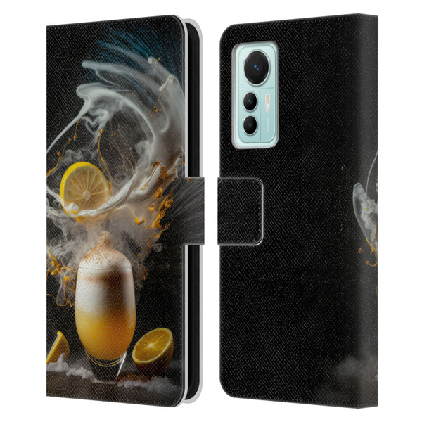 Spacescapes Cocktails Explosive Elixir, Whisky Sour Leather Book Wallet Case Cover For Xiaomi 12 Lite