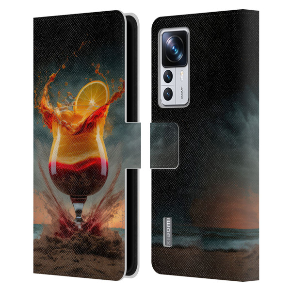 Spacescapes Cocktails Summer On The Beach Leather Book Wallet Case Cover For Xiaomi 12T Pro