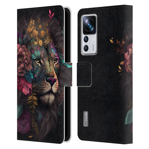 Spacescapes Floral Lions Ethereal Petals Leather Book Wallet Case Cover For Xiaomi 12T Pro