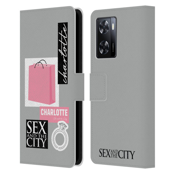 Sex and The City: Television Series Characters Shopping Bag Charlotte Leather Book Wallet Case Cover For OPPO A57s