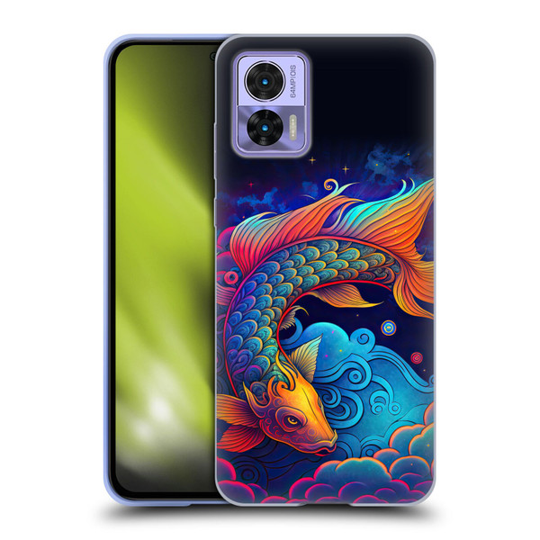 Wumples Cosmic Animals Clouded Koi Fish Soft Gel Case for Motorola Edge 30 Neo 5G