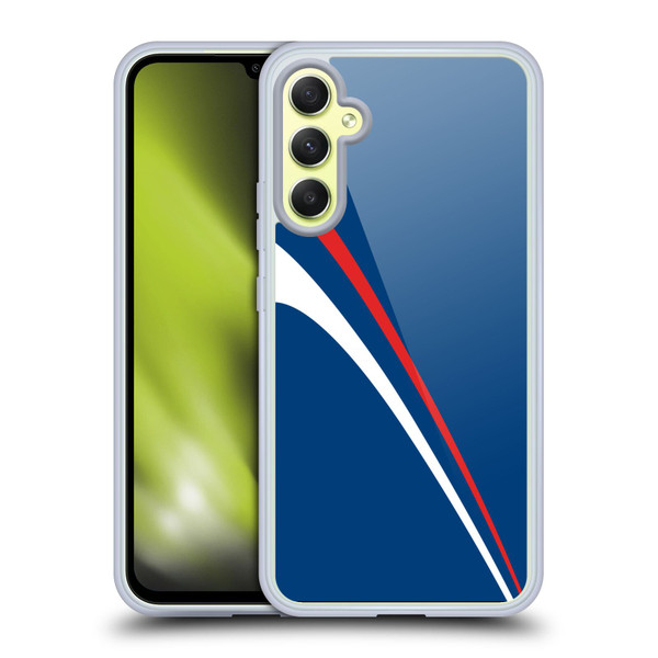 Ameritech Graphics Red And White Lines Soft Gel Case for Samsung Galaxy A34 5G