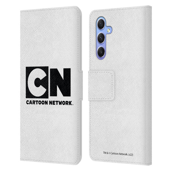 Cartoon Network Logo Plain Leather Book Wallet Case Cover For Samsung Galaxy A34 5G
