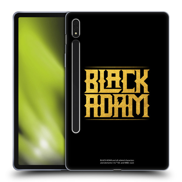 Black Adam Graphics Logotype Soft Gel Case for Samsung Galaxy Tab S8