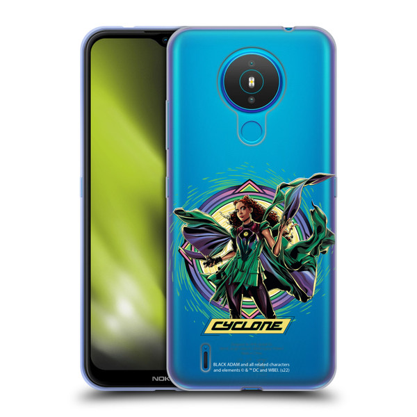 Black Adam Graphics Cyclone Soft Gel Case for Nokia 1.4