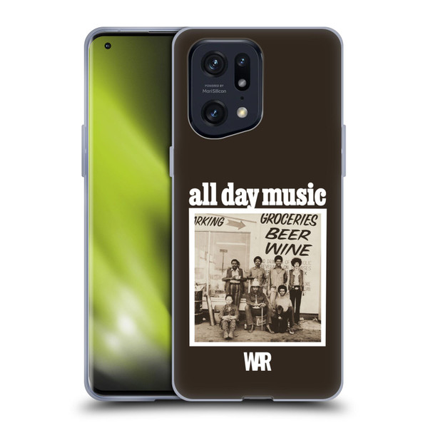War Graphics All Day Music Album Soft Gel Case for OPPO Find X5 Pro