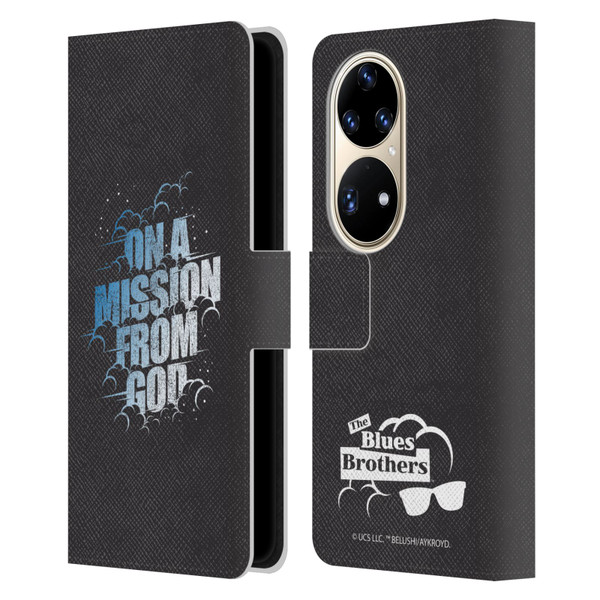 The Blues Brothers Graphics On A Mission From God Leather Book Wallet Case Cover For Huawei P50 Pro