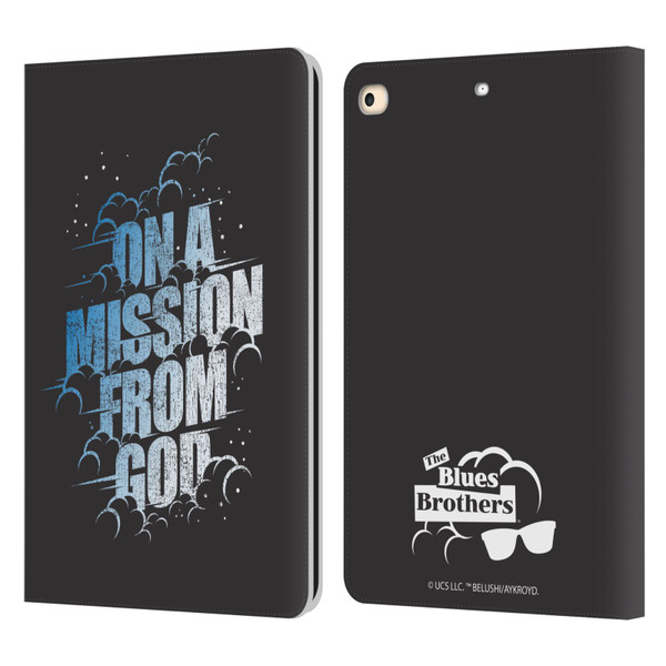 The Blues Brothers Graphics On A Mission From God Leather Book Wallet Case Cover For Apple iPad 9.7 2017 / iPad 9.7 2018