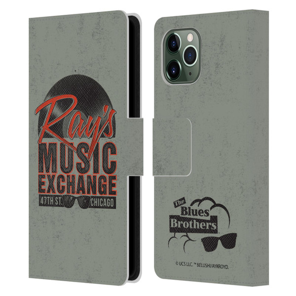 The Blues Brothers Graphics Ray's Music Exchange Leather Book Wallet Case Cover For Apple iPhone 11 Pro