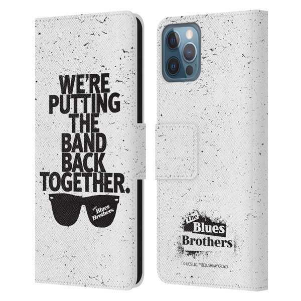 The Blues Brothers Graphics The Band Back Together Leather Book Wallet Case Cover For Apple iPhone 12 / iPhone 12 Pro