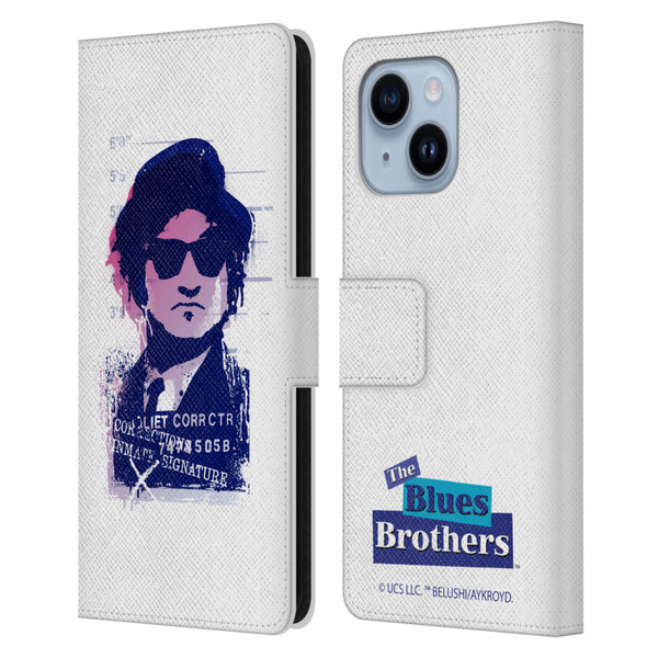 The Blues Brothers Graphics Jake Leather Book Wallet Case Cover For Apple iPhone 14 Plus