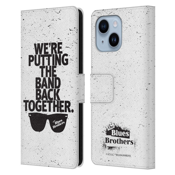 The Blues Brothers Graphics The Band Back Together Leather Book Wallet Case Cover For Apple iPhone 14 Plus