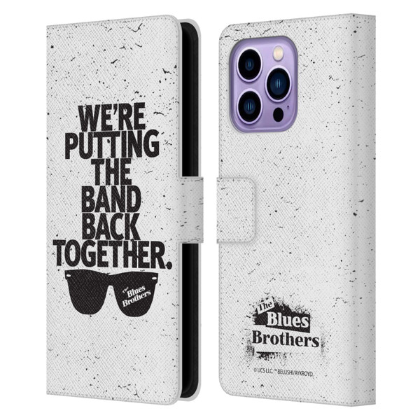 The Blues Brothers Graphics The Band Back Together Leather Book Wallet Case Cover For Apple iPhone 14 Pro Max