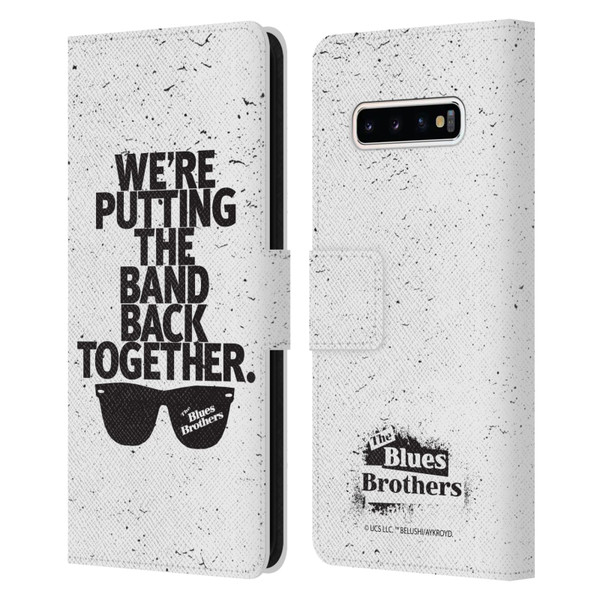 The Blues Brothers Graphics The Band Back Together Leather Book Wallet Case Cover For Samsung Galaxy S10+ / S10 Plus