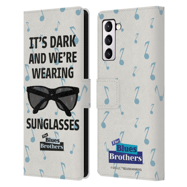 The Blues Brothers Graphics Sunglasses Leather Book Wallet Case Cover For Samsung Galaxy S21+ 5G