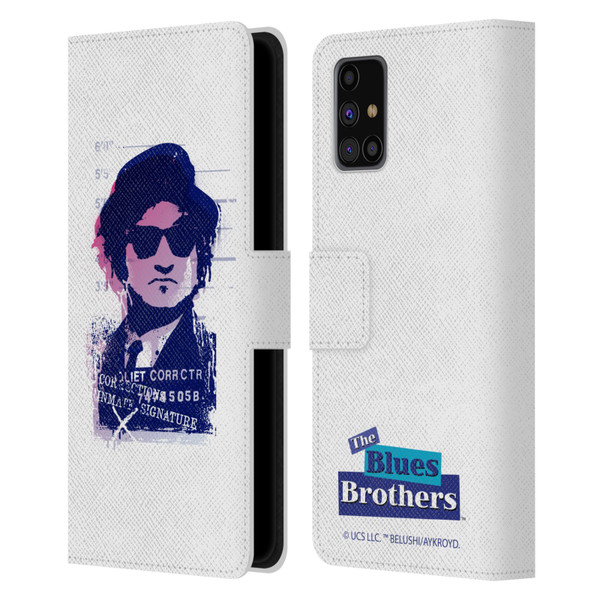 The Blues Brothers Graphics Jake Leather Book Wallet Case Cover For Samsung Galaxy M31s (2020)