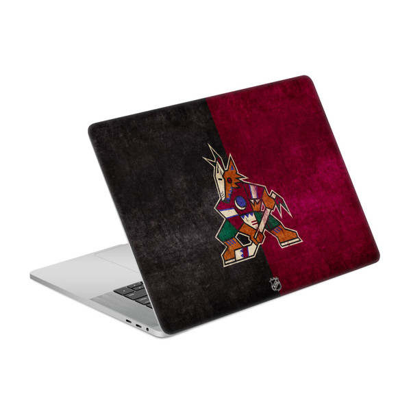 NHL Arizona Coyotes Half Distressed Vinyl Sticker Skin Decal Cover for Apple MacBook Pro 15.4" A1707/A1990