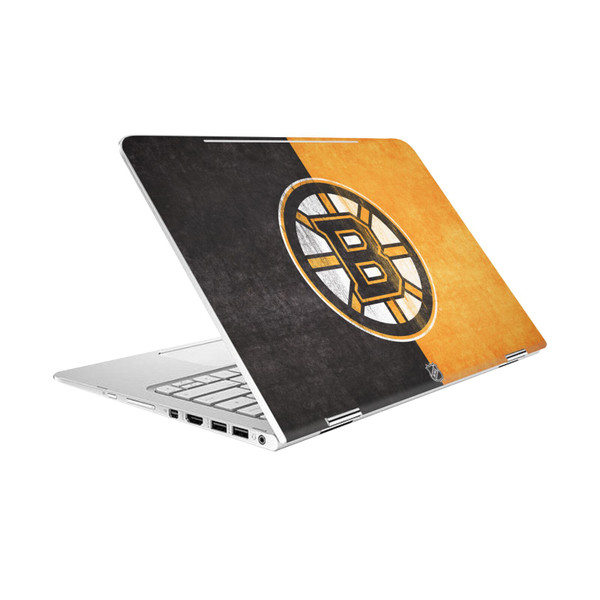 NHL Boston Bruins Half Distressed Vinyl Sticker Skin Decal Cover for HP Spectre Pro X360 G2