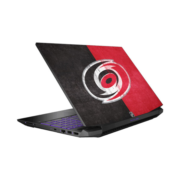 NHL Carolina Hurricanes Half Distressed Vinyl Sticker Skin Decal Cover for HP Pavilion 15.6" 15-dk0047TX