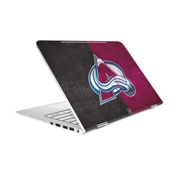 NHL Colorado Avalanche Half Distressed Vinyl Sticker Skin Decal Cover for HP Spectre Pro X360 G2