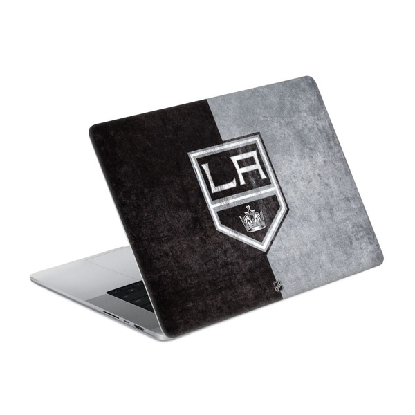 NHL Los Angeles Kings Half Distressed Vinyl Sticker Skin Decal Cover for Apple MacBook Pro 16" A2485