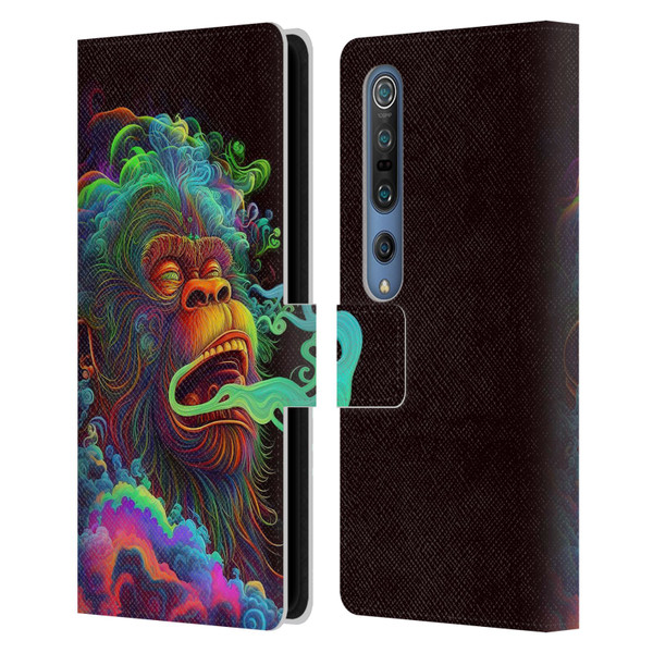 Wumples Cosmic Animals Clouded Monkey Leather Book Wallet Case Cover For Xiaomi Mi 10 5G / Mi 10 Pro 5G