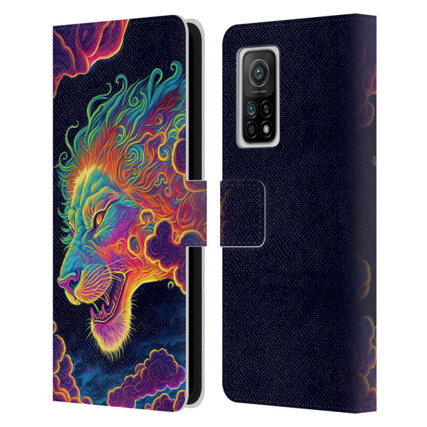 Wumples Cosmic Animals Clouded Lion Leather Book Wallet Case Cover For Xiaomi Mi 10T 5G