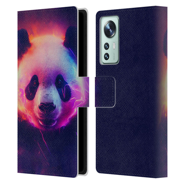 Wumples Cosmic Animals Panda Leather Book Wallet Case Cover For Xiaomi 12