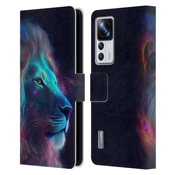 Wumples Cosmic Animals Lion Leather Book Wallet Case Cover For Xiaomi 12T Pro