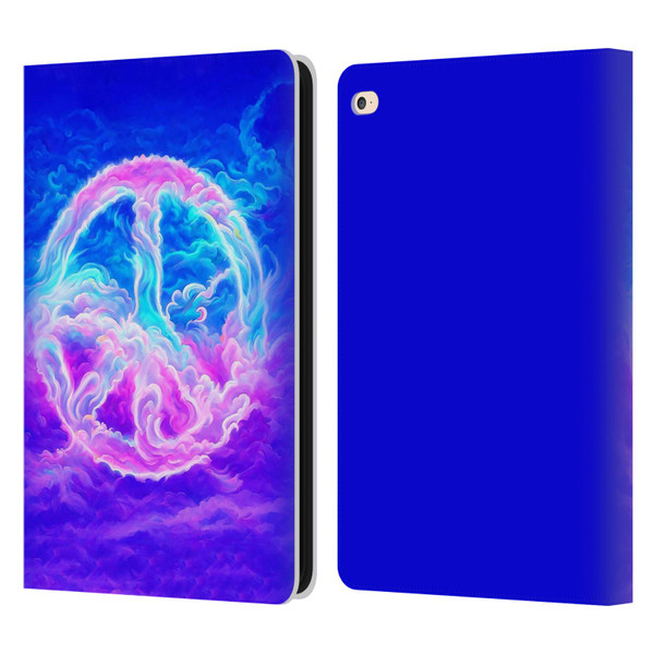 Wumples Cosmic Arts Clouded Peace Symbol Leather Book Wallet Case Cover For Apple iPad Air 2 (2014)