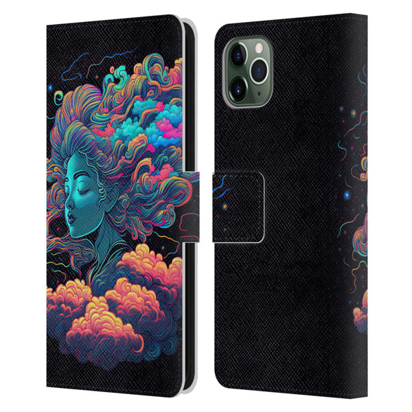 Wumples Cosmic Arts Cloud Goddess Aphrodite Leather Book Wallet Case Cover For Apple iPhone 11 Pro Max