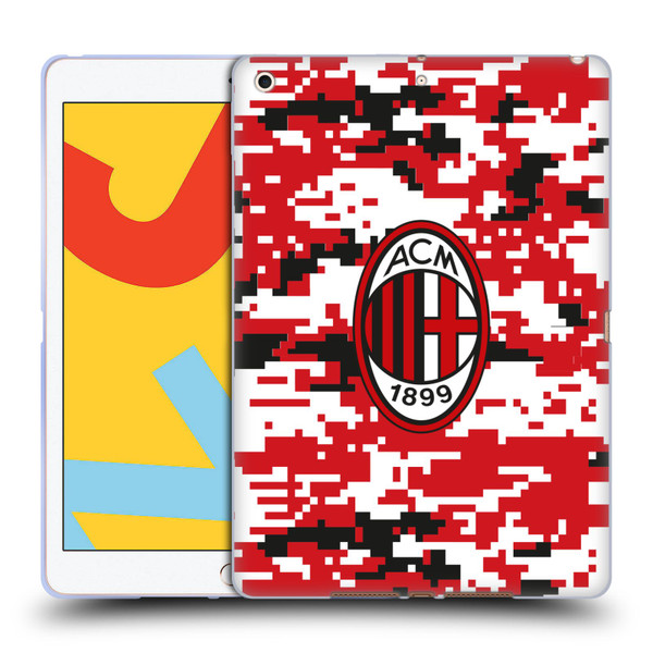 AC Milan Crest Patterns Digital Camouflage Soft Gel Case for Apple iPad 10.2 2019/2020/2021
