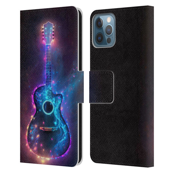 Wumples Cosmic Arts Guitar Leather Book Wallet Case Cover For Apple iPhone 12 / iPhone 12 Pro