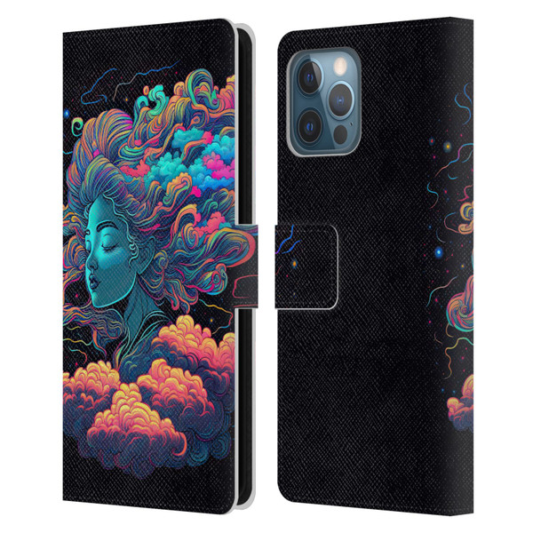 Wumples Cosmic Arts Cloud Goddess Aphrodite Leather Book Wallet Case Cover For Apple iPhone 12 Pro Max