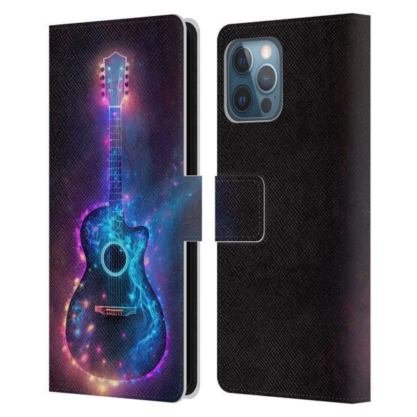 Wumples Cosmic Arts Guitar Leather Book Wallet Case Cover For Apple iPhone 12 Pro Max